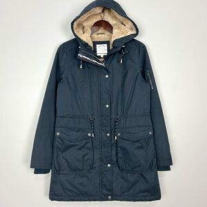 Fat Face Navy Utility Jacket with Faux Fur Lining